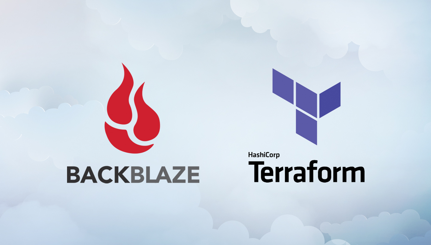 HashiCorp Terraform and Backblaze logos