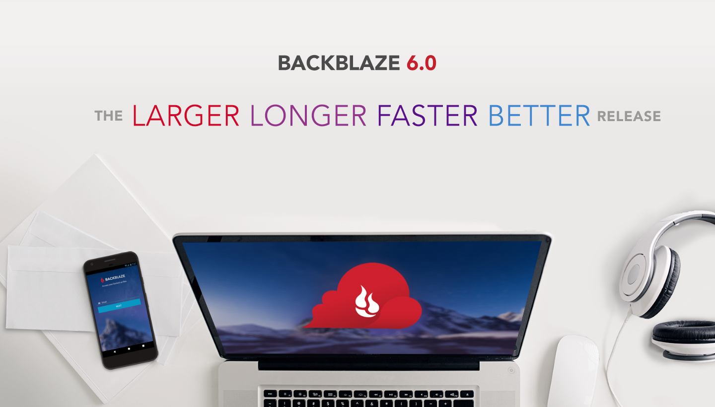 Backblaze Cloud Backup v6.0: Larger Longer Faster Better