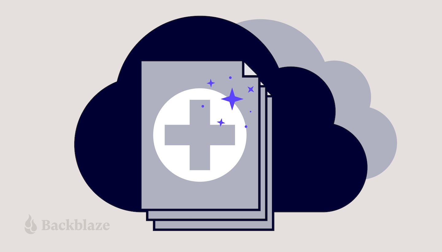 illustration of medical files in the cloud