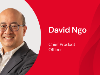 A decorative image with David Ngo's photo as well as the headline, "David Ngo, Chief Product Officer."