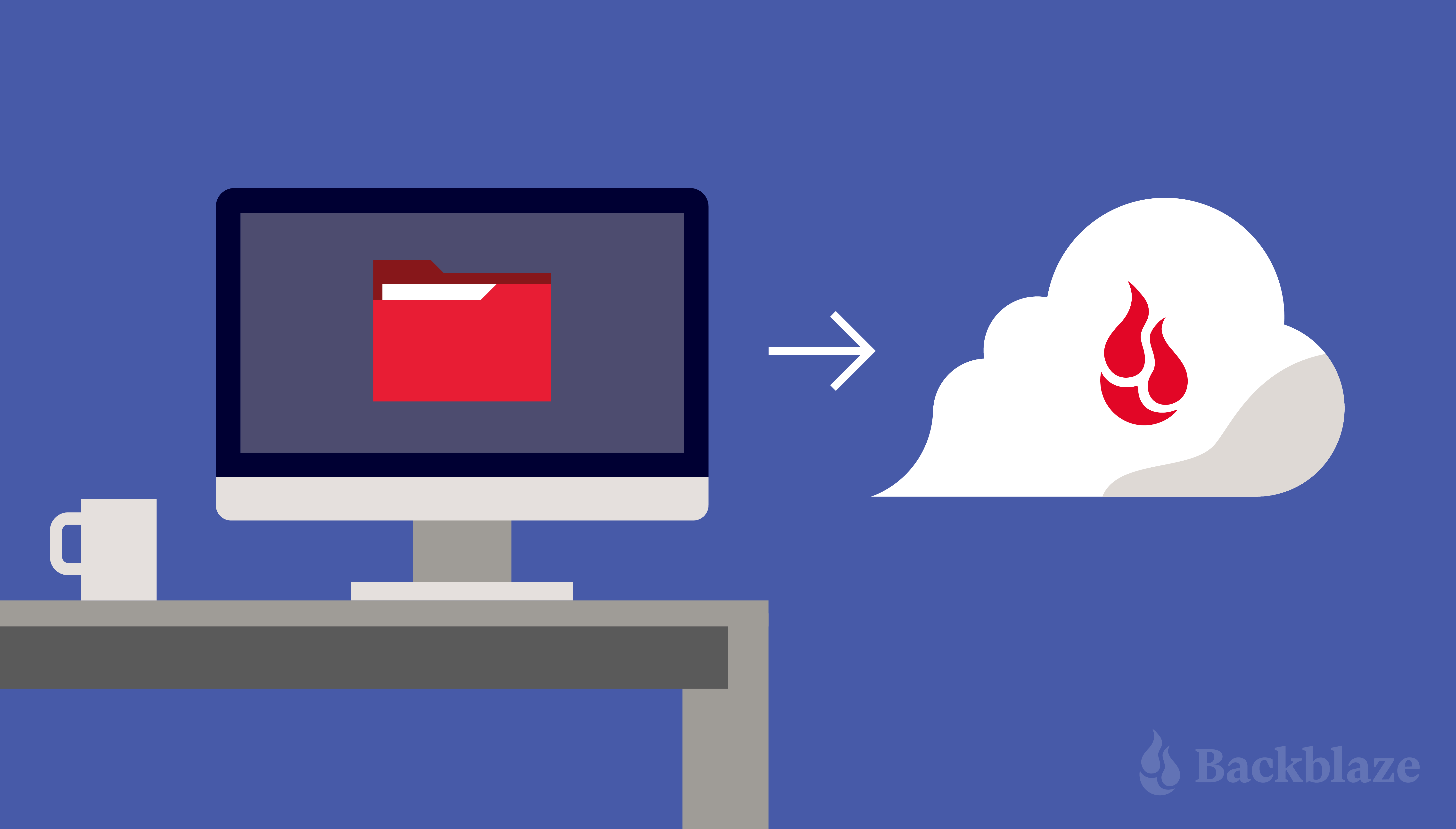 illustration of backing up your computer to the cloud