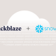 A decorative image showing the Backblaze and Snowflake images superimposed over a cloud.