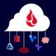 A decorative image showing a cloud with the Backblaze logo, then logos hanging off it it for Vultr, Fastly, Equinix metal, Terraform, and rclone.