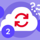 A decorative image showing a cloud with a backup symbol, then three circles with 3, 2, and 1. There are question marks behind the cloud.